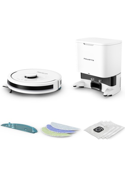 Robot Süpürge Rowenta S90+ RR8797WH Paspas Temizliği, Wı-Fı Kontrolü, Haritalama