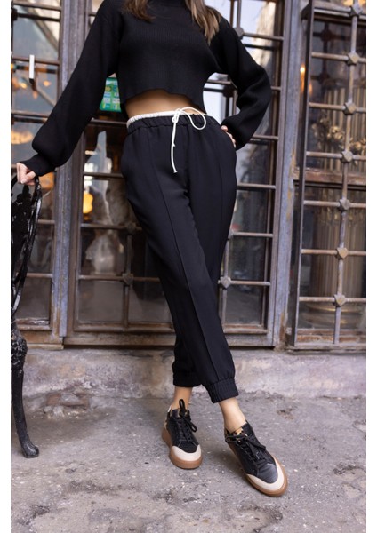 Gordon Kadin Siyah Leopar Garnili Sneaker