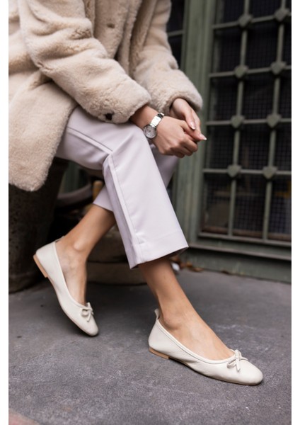 Lumbo Kadın Bej Gercek Deri Babet fırsatları