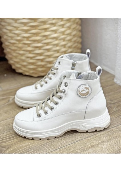 Guja 25K312-5 Kadın Hakiki Deri Gizli Dolgu Tabanlı Spor Bot