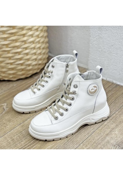 Guja 25K312-5 Kadın Hakiki Deri Gizli Dolgu Tabanlı Spor Bot fiyatları