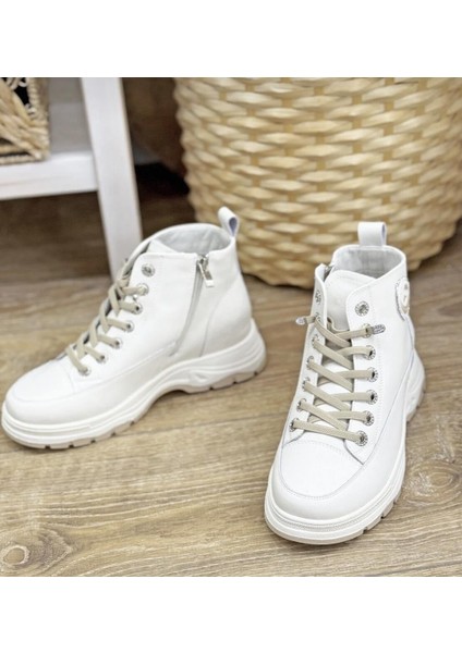 Guja 25K312-5 Kadın Hakiki Deri Gizli Dolgu Tabanlı Spor Bot indirimleri