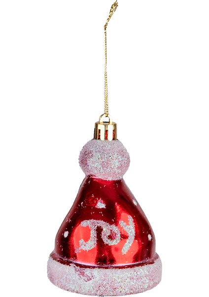 Yılbaşı Süsü 6'lı Bere Kırmızı 8 cm fiyatları