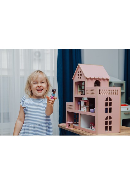 Ahşap Oyuncak Barbie Oyunevi Pembe modelleri