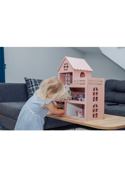 Ahşap Oyuncak Barbie Oyunevi Pembe fırsatları