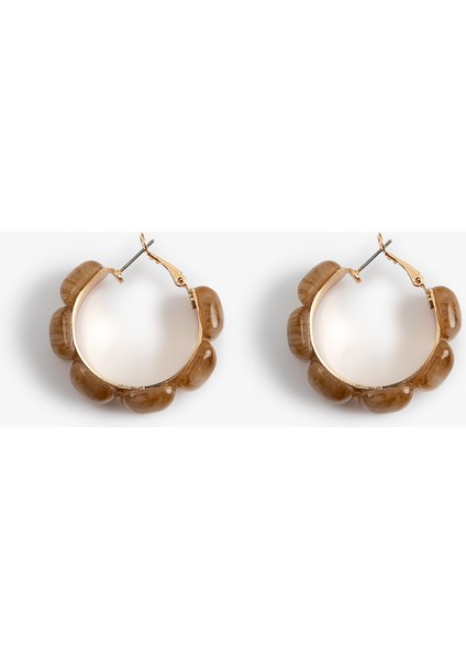 Çelik Karışımlı Taşlı Halka Küpe fiyatları