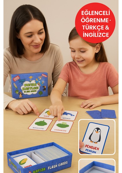Hafıza Kartları Flash Cards 108 Parça • Türkçe Ingilizce Kelime Oyunu • Zeka ve Dikkat Gelişimi modelleri
