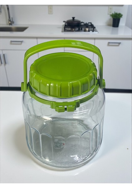 Sızdırmaz Hava Almaz Tombul Cam Kavanoz Çay Şeker Bakliyat Turşu Erzak Saklama Kavanozu 2,