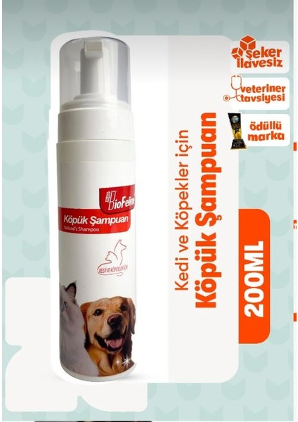 Kedi ve Köpekler Için Köpük Şampaun