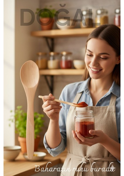Doğal Gürgen Baharat Kaşığı – 13 Cm, Mini Boy, Şık ve Pratik Mutfak Yardımcısı 722256