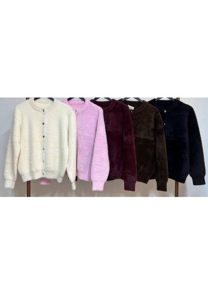 Kadın Bisiklet Yaka Gümüş Çıtçıtlı Yumoş Hırka indirimleri