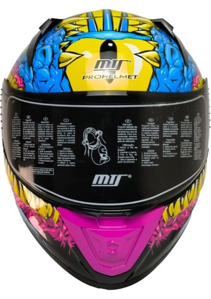 Motosiklet Kadın Kaskı Ecer 22.R06 Sertifikalı Double Vizör Full Face Kask Gongju