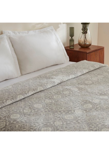 Ansel Çift Kişilik Akrilik Battaniye Açık Gri fırsatları