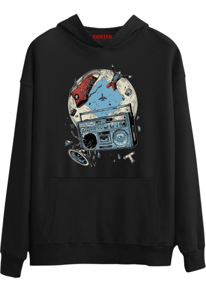 Vicious, Weird And Wild Tasarım 3 Iplik Şardonlu Kapüşonlu Unisex, Kadın, Erkek Hoodie