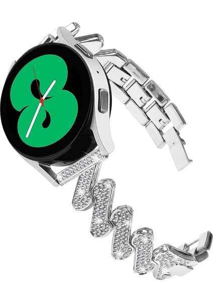 Samsung Galaxy Watch Fe 40MM Bling Rhinestone Dekorlu Saat Kayışı Sert Alaşımlı Bilezik - Gümüş (Yurt Dışından) fırsatları