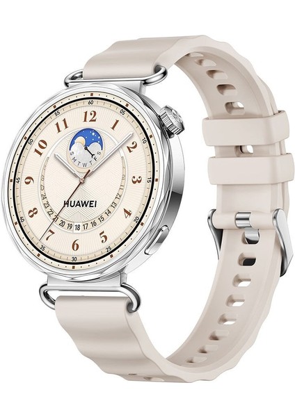Huawei Watch Gt 6 41MM Uyumlu Dalga Desenli Silikon Kordon 18MM Lansman Kayış