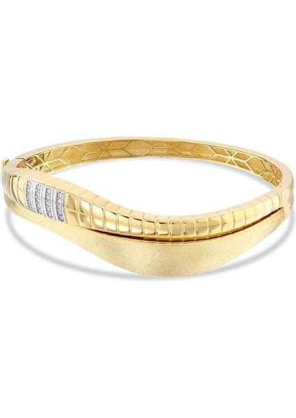 Tasarım Altın Kelepçe - 14K