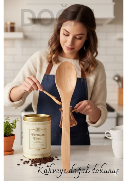 Doğal Gürgen Kahve Kaşığı – 13 Cm, Mini Boy, Şık ve Pratik Mutfak Yardımcısı 722257