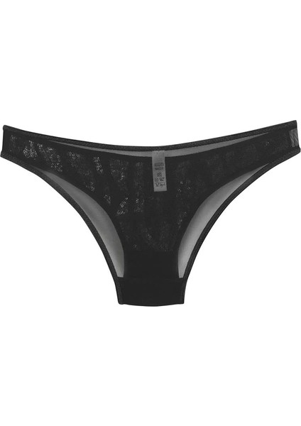 Kadın Siyah Zebra Desenli Payetli 2'li Slip modelleri