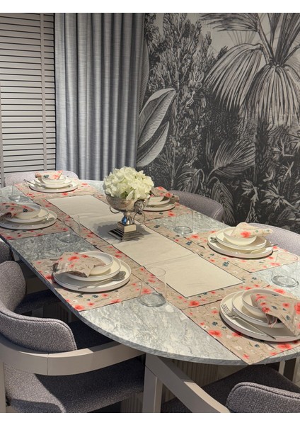 Keten Lacin Desen Runner 40X140 cm fırsatları