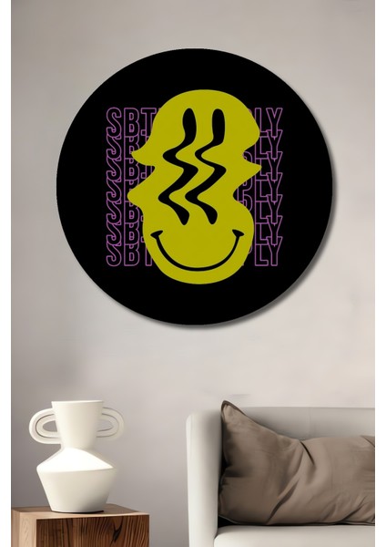 Snapchat Dekoratif Ahşap Mdf Ev/işyeri Duvar Tablo Yuvarlak Ev/işyeri Duvar Tablo
