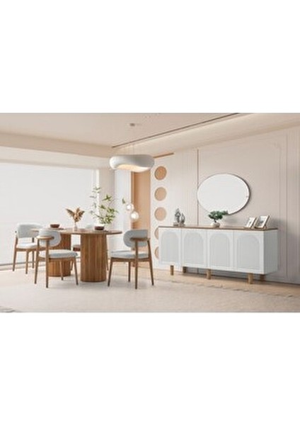 Bohem Düğün Paketi Modern Tasarım MDF Malzeme 140x150 cm Beyaz Renk indirimleri