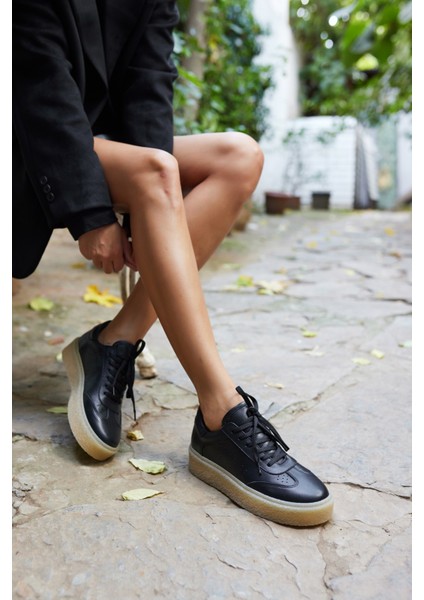 Alistar Kadın Lacivert Gecrek Deri Suet Bagcıkli Sneaker