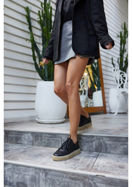 Alistar Kadın Lacivert Gecrek Deri Suet Bagcıkli Sneaker