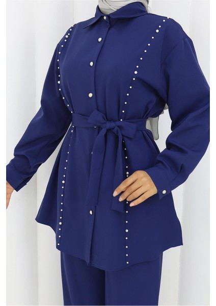 Incili Kuşaklı Ikili Takım Indigo 19265 fiyatları