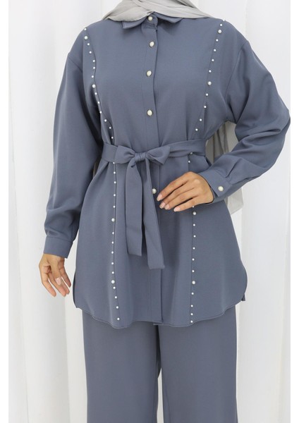 Incili Kuşaklı Ikili Takım Gri 19265 fiyatları