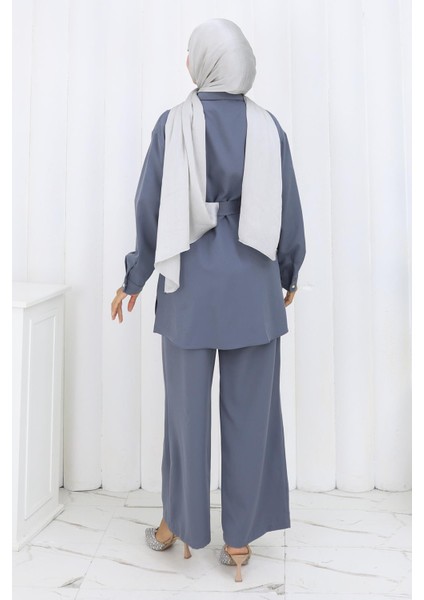 Incili Kuşaklı Ikili Takım Gri 19265 fırsatları