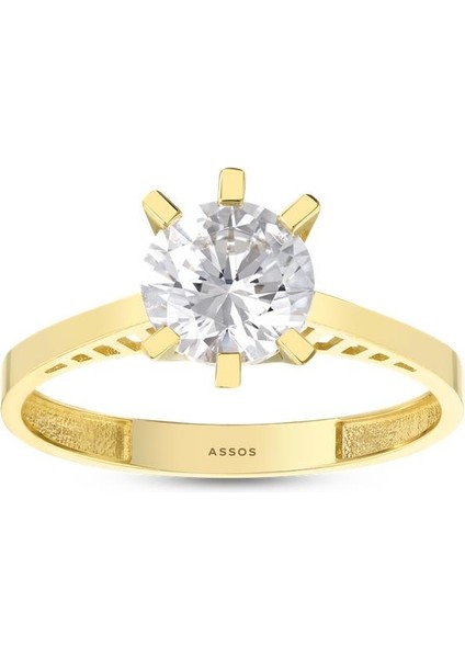 Altın Tektaş Yüzük - 14K