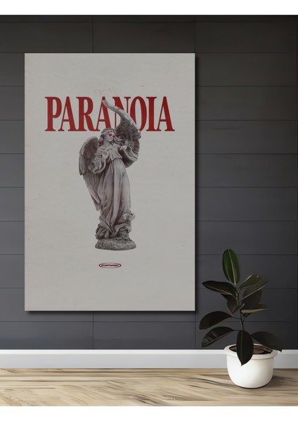 Melek Heykel Paranoia Ahşap Mdf Dekoratif Ev/işyeri Duvar Tablo Dikdörtgen Ev/işyeri Duvar Tablo