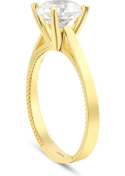 Altın Tektaş Yüzük - 14K