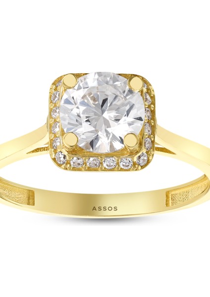 Altın Tektaş Yüzük - 14K