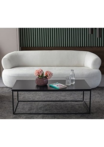 Roma Üçlü Koltuk Modern Tasarım Polyester Kumaş 220 cm Genişlikte