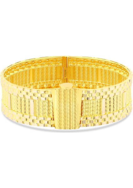 Tasarım Altın Kelepçe Bilezik - 14K