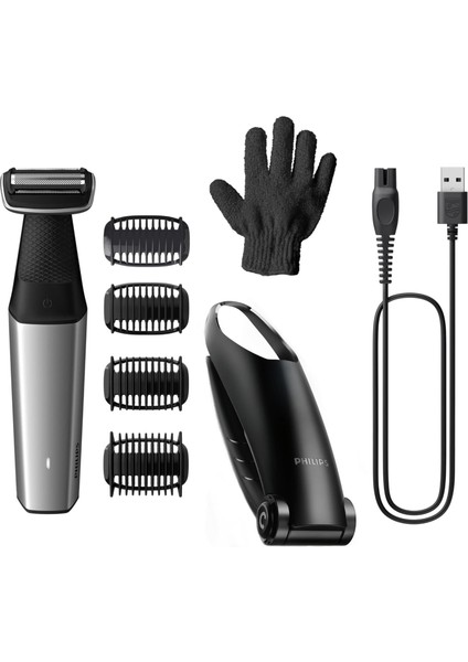 Philips Vücut Bakım 5000 Serisi Duşa Uygun, Hassas Bölge ve Vücut Tıraş Makinesi - BG5021/16