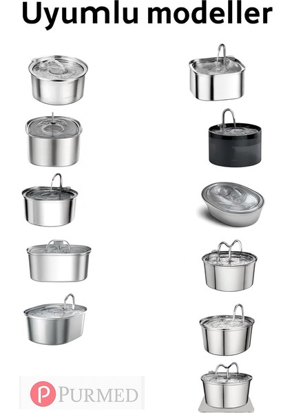 - Caichi ve Dimute Evcil Hayvan Su Pınarı Yedek Filtresi, 7.5X4CM, Aktif Karbon ve Pamuk Elyaf, 3'lü Paket modelleri