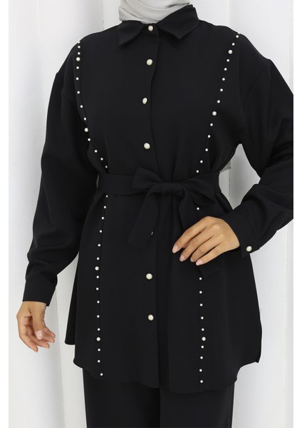 Incili Kuşaklı Ikili Takım Siyah 19265 fiyatları