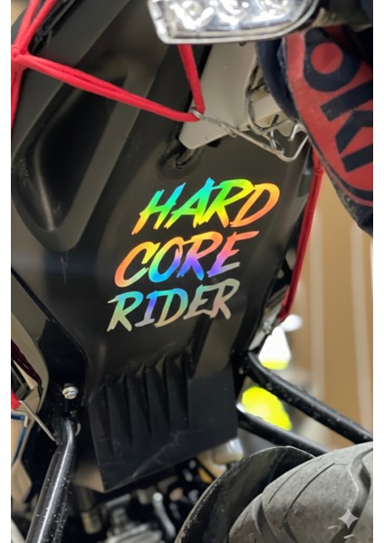 Motosiklet Depo ve Sele Altı Için Hardcore Rider Sticker ETIKET(12CMX15CM)