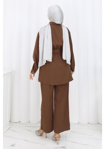 Incili Kuşaklı Ikili Takım Kahverengi 19265 fırsatları