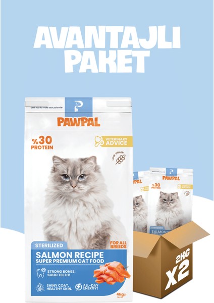 Somonlu Süper Premium Kısır Kedi Maması 4kg | Hipoalerjenik – Düşük Tahıllı – Yüksek Proteinli fiyatları