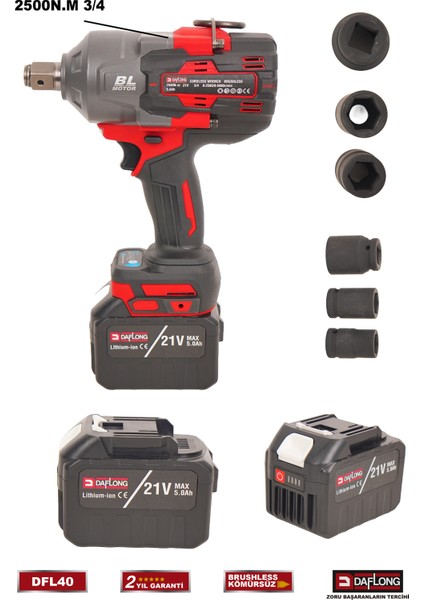 Pro 3/4 2500NM Şarjlı Darbeli Somun Sökme Makinası Dfl-40 fiyatları