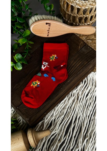 Pamuklu Yılbaşı Çocuk Çorap