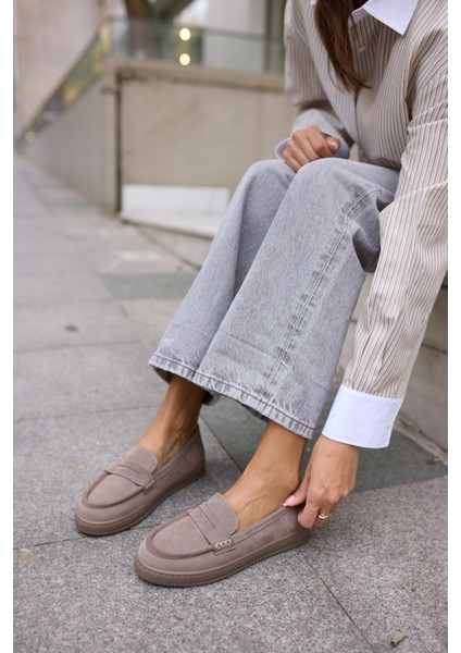 Craft Kadın Vizon Gercek Suet Loafer Ayakkabi modelleri