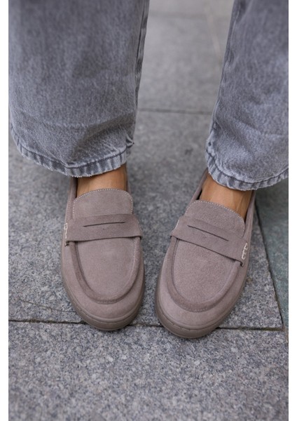 Craft Kadın Vizon Gercek Suet Loafer Ayakkabi