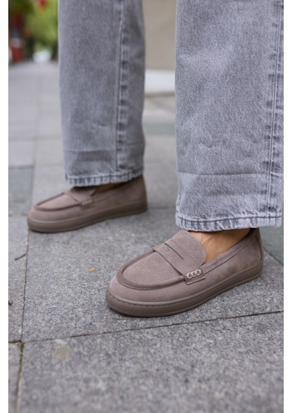 Craft Kadın Vizon Gercek Suet Loafer Ayakkabi