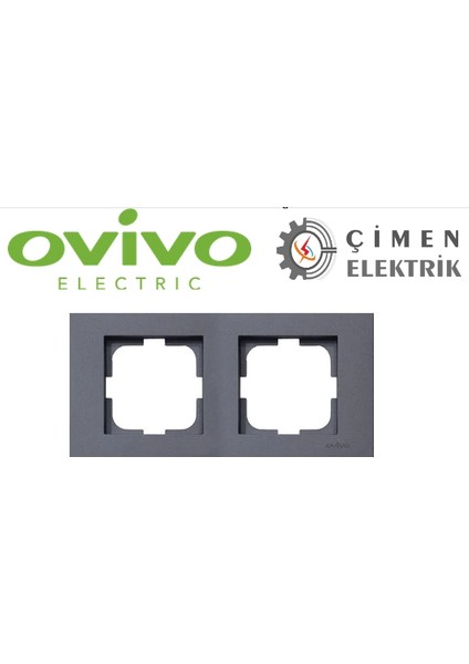 Füme Ikili Çerçeve - Priz ve Anahtar Için Uyumlu Çerçeve fiyatları