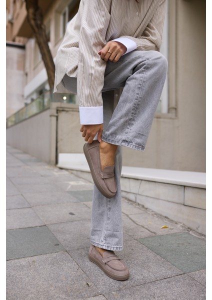 Craft Kadın Vizon Gercek Suet Loafer Ayakkabi